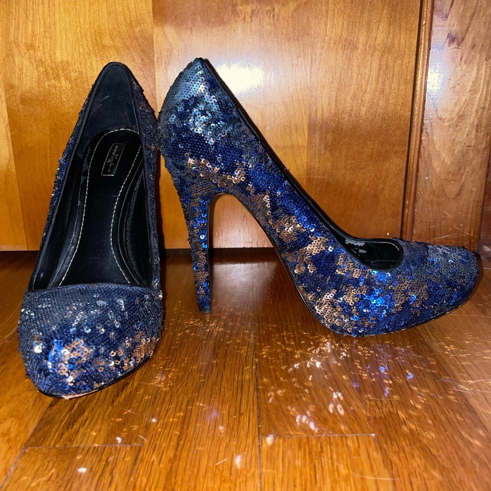 Report Signature Reversible Sequin Heels
